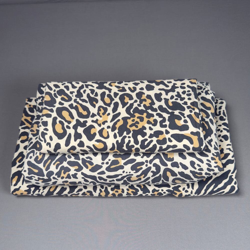MAINSTAYS Faded Leopard Cheetah Twin XL Sheet Set & Pillowcase